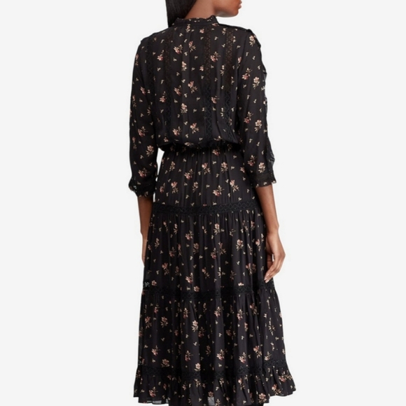 Polo Ralph Lauren Floral Georgette Dress Size 10 - Picture 2 of 5